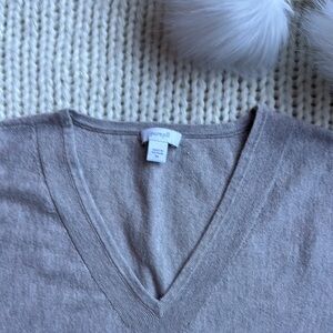 PureJill J. Jill Elegant XS Gray V-Neck Women's Sweater